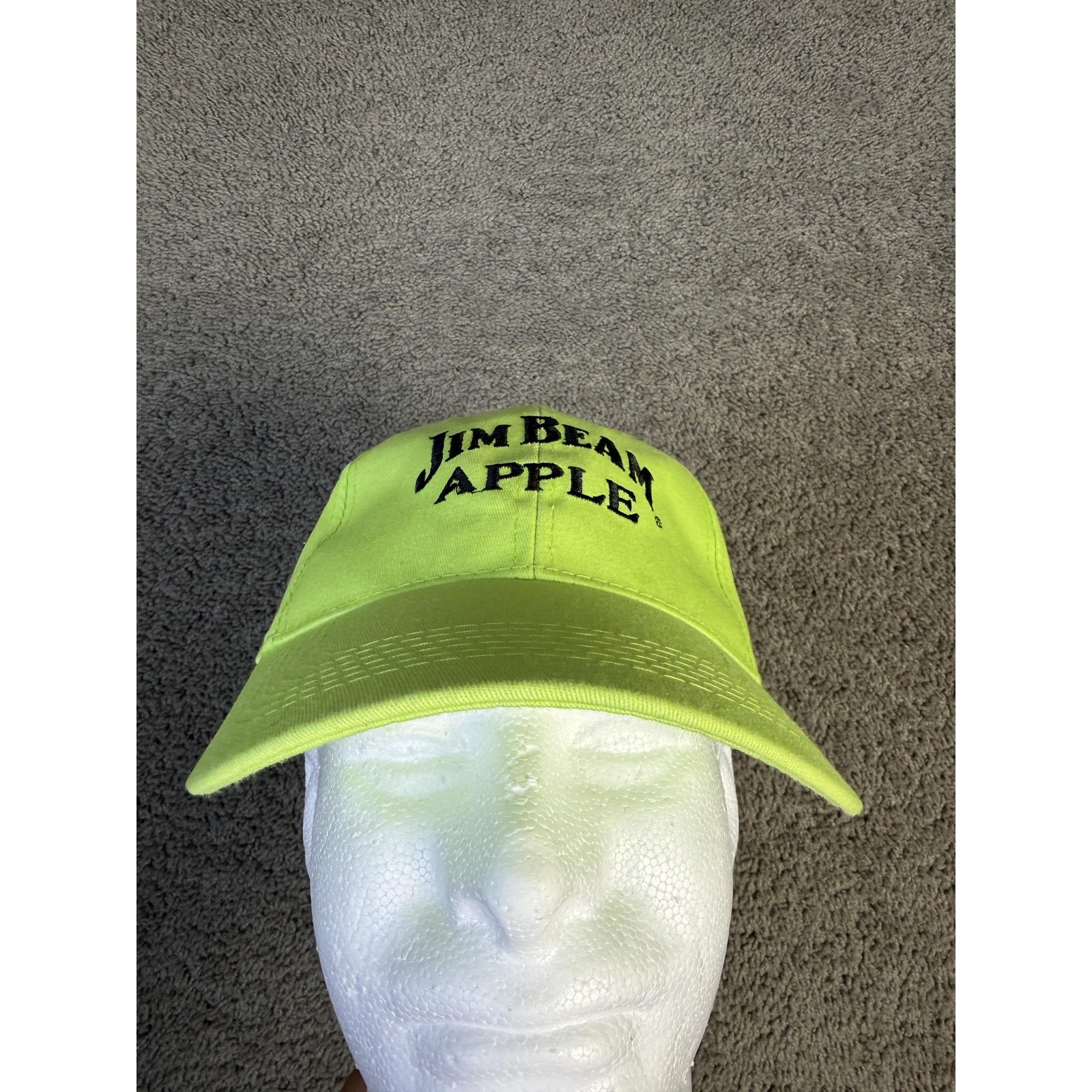 Jim Beam Hat Cap Strap Back Mens One Size Green Cotton Chino Embroidered Logo
